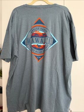 Kualoa Ranch Hawaii Graphic T-Shirt Dusty Blue Short Sleeve Men’s 3XL
